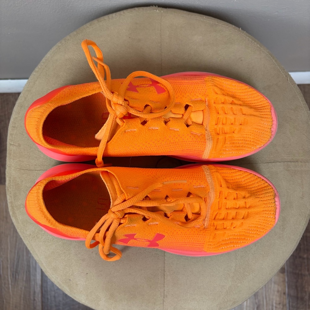 Under Armour Threadborne Slingflex Running Shoes Neon Orange Coral Women's 9.5 - Picture 5 of 15